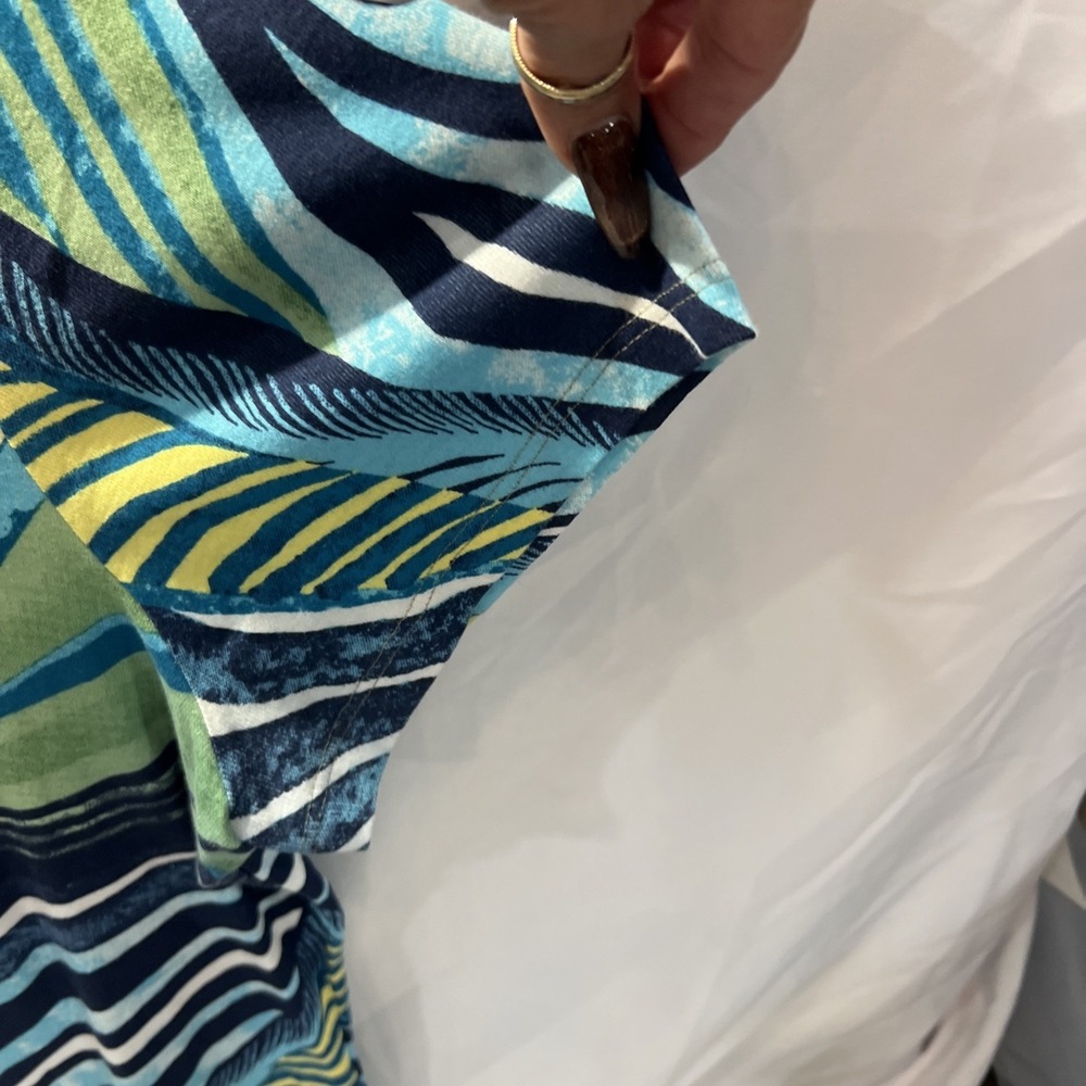 NEW NWT Chicos  size 4 MTropical Beach‎ Shirt Top, vacation, cruise unique 41 - Picture 7 of 8